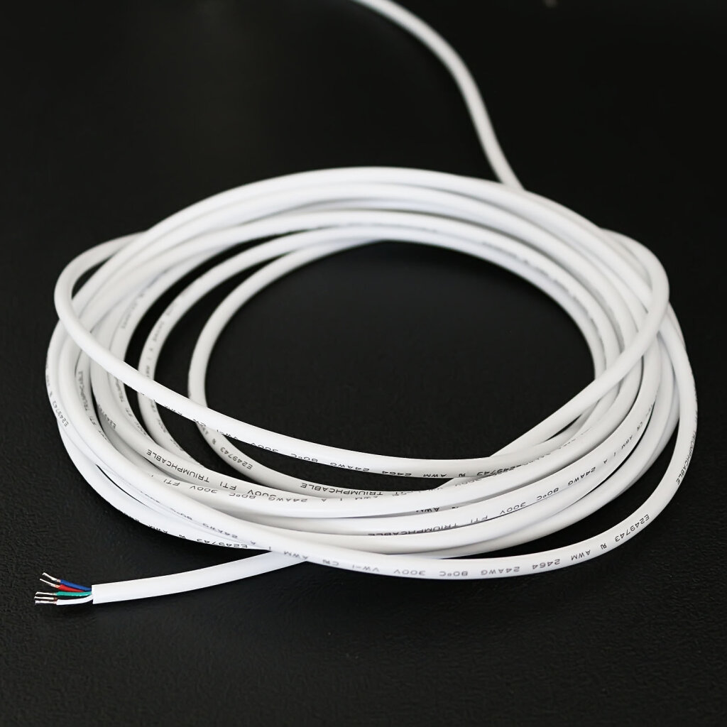 Meter Rundkabel mit offenen Kabelenden – angelötet an den Eingang