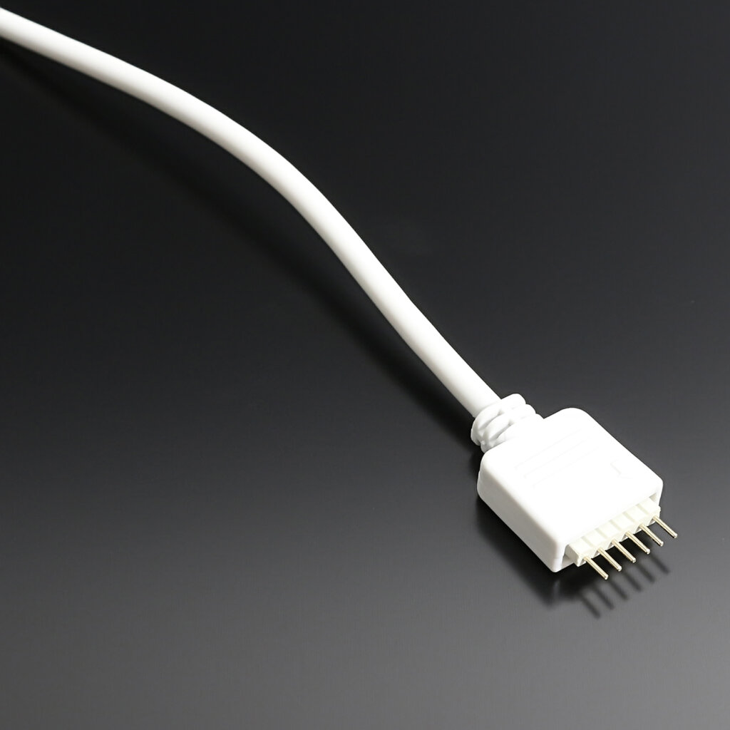 15cm Ausgangskabel mit 6P QUICK-Stecker – angelötet an den Ausgang