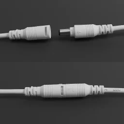 Y-Verteilerkabel verriegelbar mit 1x DC-Buchse und 2x DC-Stecker 5.5/2.5 | 2polig - für einfarbige 24V DC LED-Streifen