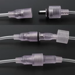 100cm wasserdichtes Verbindungskabel mit DC Buchse und DC Stecker 5.5/2.5 | 2polig - für einfarbige 24V DC LED-Streifen