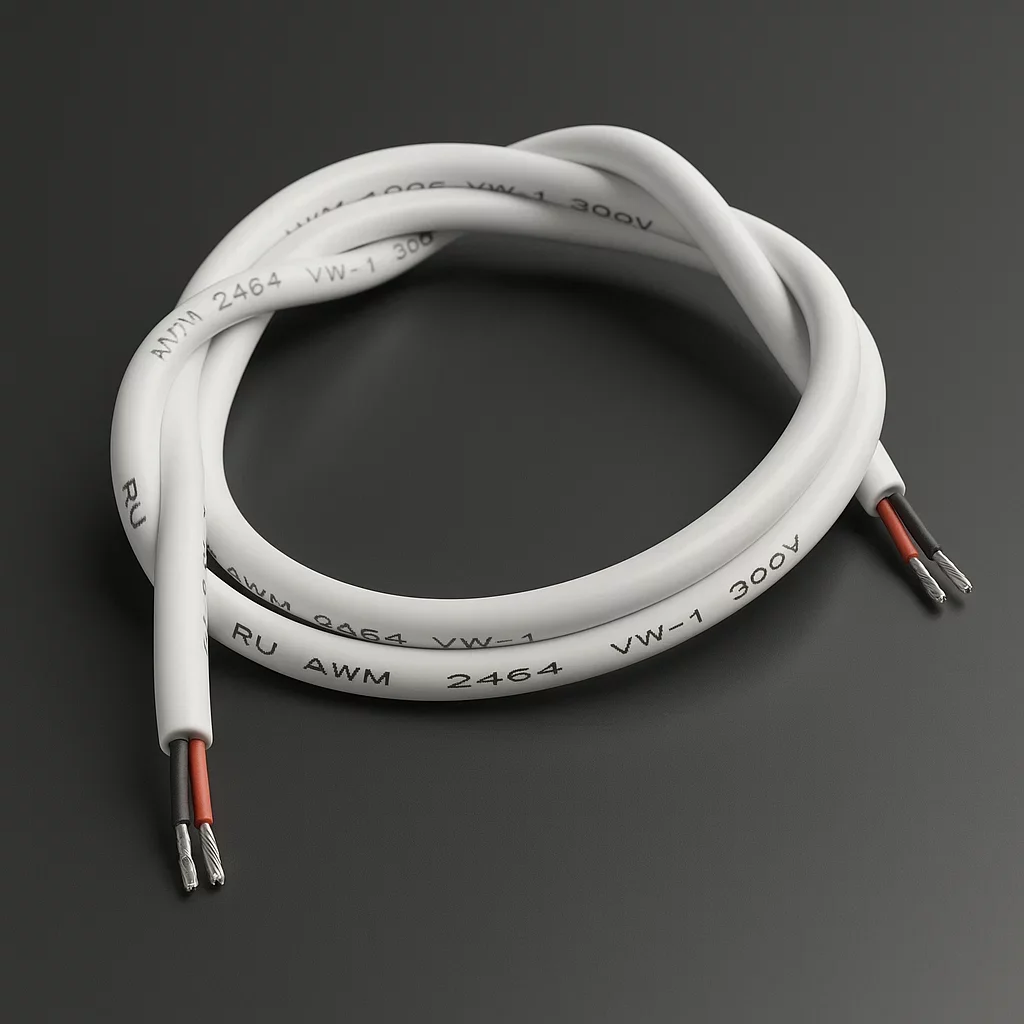 50cm Rundkabel ohne Stecker | 2polig - für einfarbige 24V DC LED-Streifen