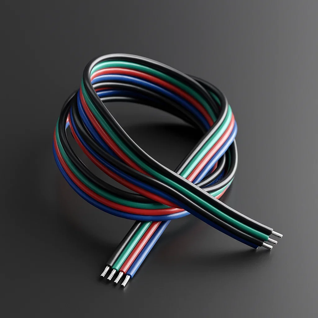 50cm Flachkabel ohne Stecker | 4polig - für RGB und CCT LED-Streifen