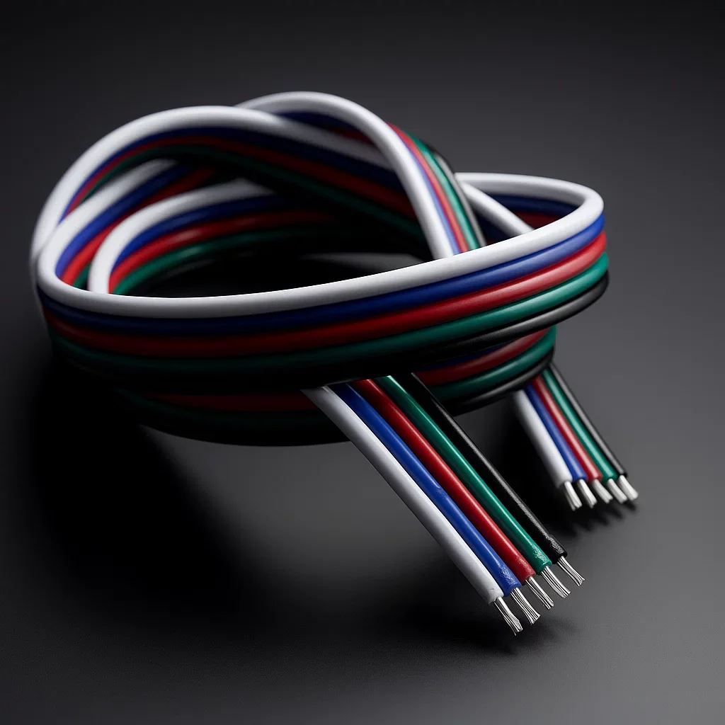 50cm Flachkabel ohne Stecker | 5polig - für RGBW LED-Streifen