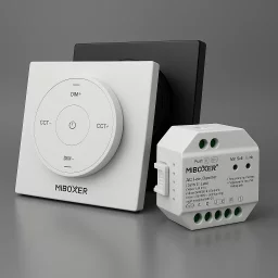 230V LED-Dimmer Triac-Dimmer & 2.4 GHz Wand- oder Handfernbedienung magnetisch - SET | für einfarbige 230V-LED-Streifen | MiBoxer