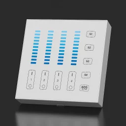 LED-Dimmer & 4 Zonen Touch Wand-Panel Fernbedienung - SET | für einfarbige 24VDC LED-Streifen | 2.4GHz MiBoxer