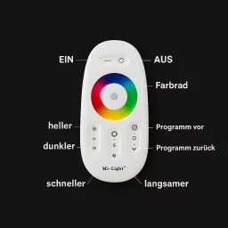 RGB LED-Controller & Touch-Hand-Fernbedienung - SET |...