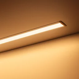 LED-Einbau-Profil RESESSED, versenkbar in Decke & Wand, breit und tief, ALU silber eloxiert, Diffusor weiß mattiert opal - für LED-Streifen bis 18mm Breite