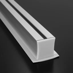 LED-Einbau-Profil RESESSED, versenkbar in Decke & Wand, breit und tief, ALU silber eloxiert, Diffusor weiß mattiert opal - für LED-Streifen bis 18mm Breite