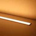 LED-Einbau-Profil RESESSED, versenkbar in Decke & Wand, breit und tief, ALU silber eloxiert, Diffusor weiß mattiert opal - für LED-Streifen bis 18mm Breite