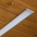 LED-Einbau-Profil RESESSED, versenkbar in Decke & Wand, breit und tief, ALU silber eloxiert, Diffusor weiß mattiert opal - für LED-Streifen bis 18mm Breite