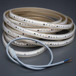 LED-Streifen 230V -- 120 × 2835 LEDs/m - 6300 K tageslichtweiß - wasserfest IP65 - dimmbar - nach Maß ab 10 cm bis 25 Meter