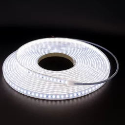 LED-Streifen 230V -- 120 × 2835 LEDs/m - 6300 K tageslichtweiß - wasserfest IP65 - dimmbar - nach Maß ab 10 cm bis 25 Meter