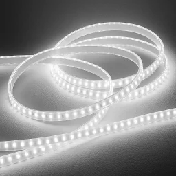 LED-Streifen 230V -- 120 × 2835 LEDs/m - 6300 K tageslichtweiß - wasserfest IP65 - dimmbar - nach Maß ab 10 cm bis 25 Meter