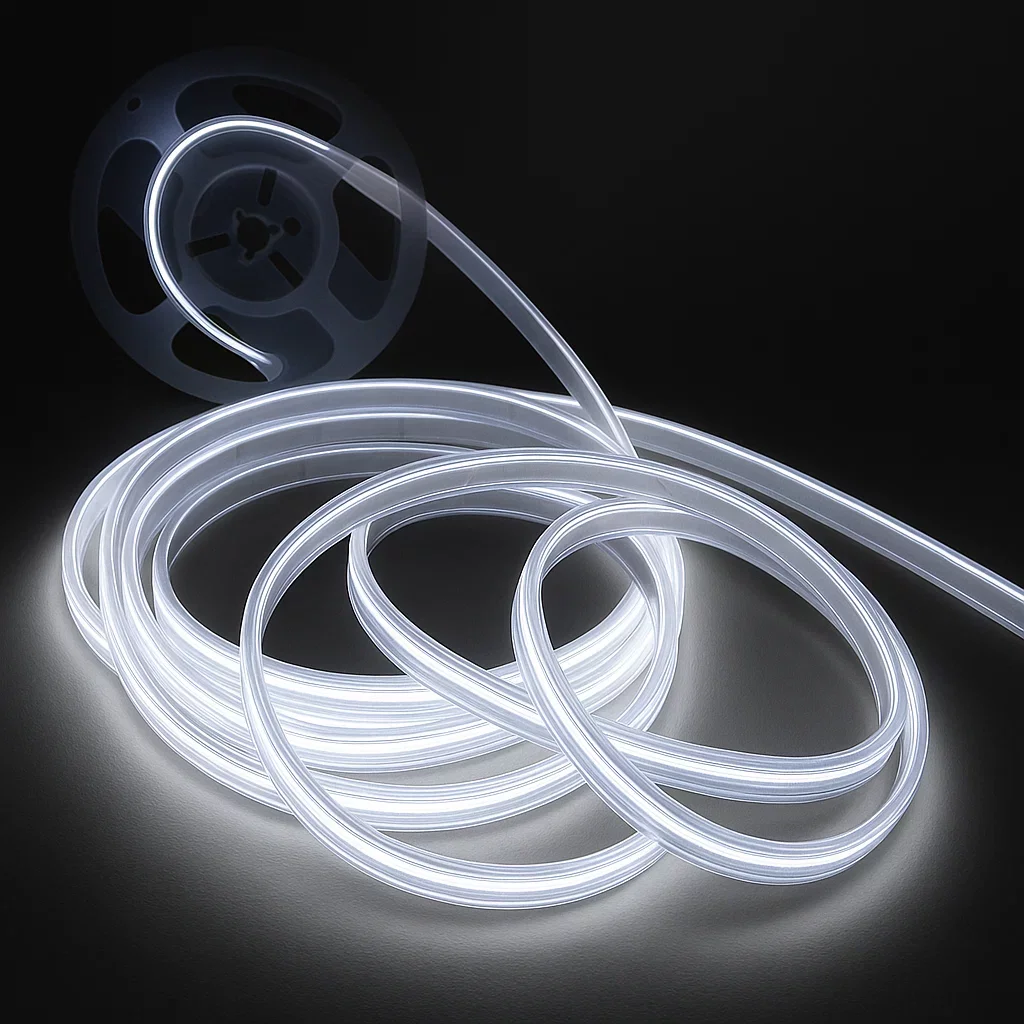 LED-Streifen 230V COB - 480 LEDs/m - 6500 K tageslichtweiß - wasserfest IP65 - dimmbar - nach Maß von 10 cm bis 25 Meter