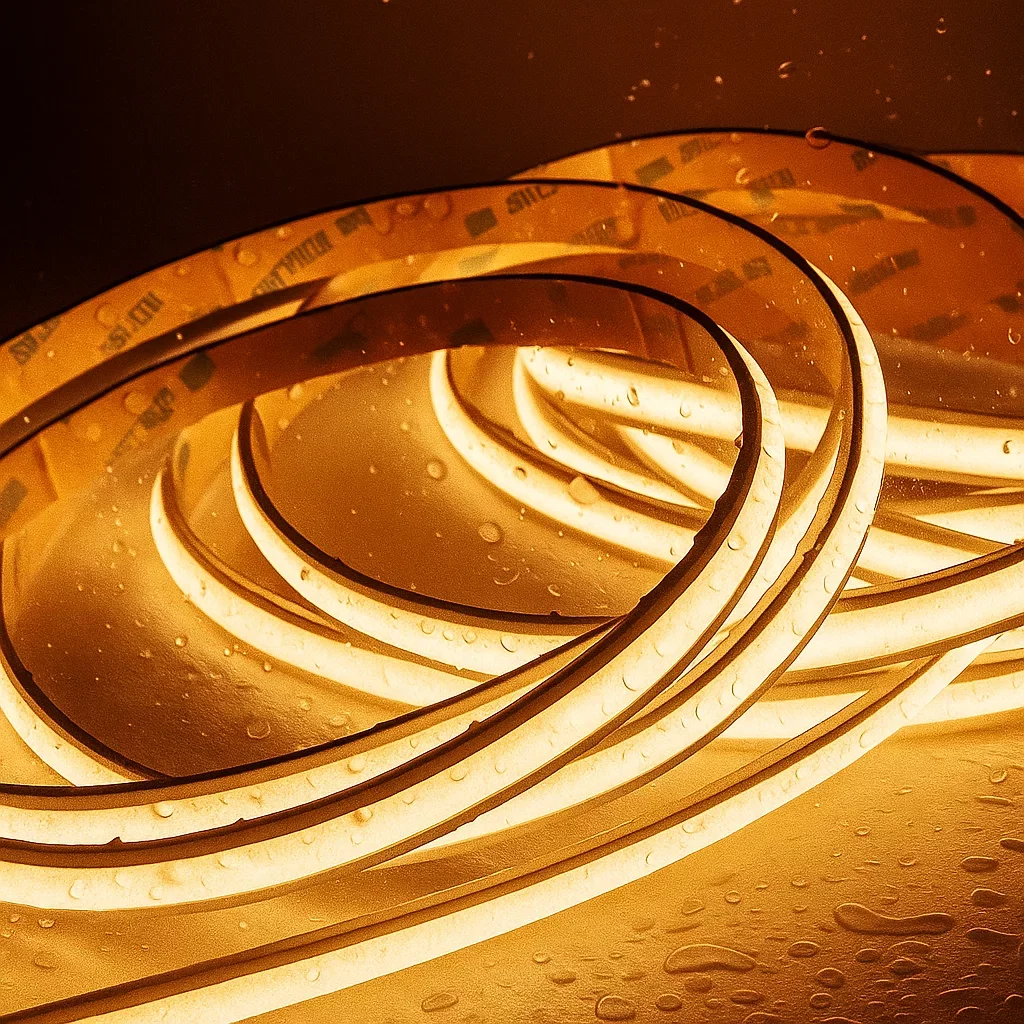 LED-Streifen 24V COB-Plus - 2700 K warmweiß - diffus - 5 Meter - wasserfest IP65 - dimmbar