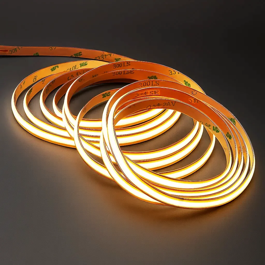 LED-Streifen 24V free CUT - 528 LEDs/m - 2700 K warmweiß - 8 mm breit - frei kürzbar - dimmbar - nach Maß ab 1 cm bis 5 Meter