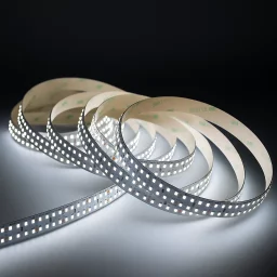 LED-Streifen 24V High Efficiency - 2-reihig mit 320 × 2835 LEDs/m - 6100 K tageslichtweiß - 16 mm breit - dimmbar - nach Maß ab 2,5 cm bis 5 Meter