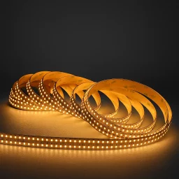 LED-Streifen 24V High Efficiency - 2-reihig mit 320 × 2835 LEDs/m - 2700 K warmweiß - 16 mm breit - dimmbar - nach Maß ab 2,5 cm bis 5 Meter