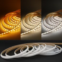 LED-Streifen 24V Plus - CCT - diffus - 5 Meter - wasserfest IP65 - dimmbar