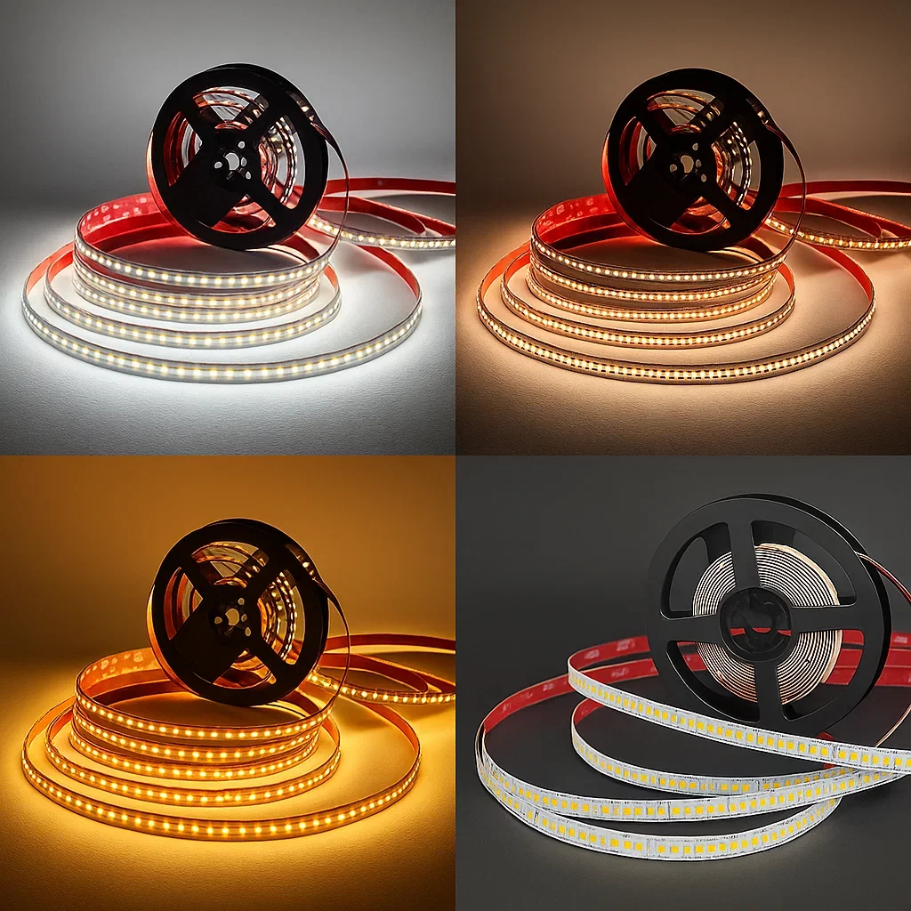 LED-Streifen 24V - 240 × 2835 LEDs/m - CCT - dualweiß - einstellbare Farbtemperatur - dimmbar - nach Maß ab 5 cm bis 7,5 Meter