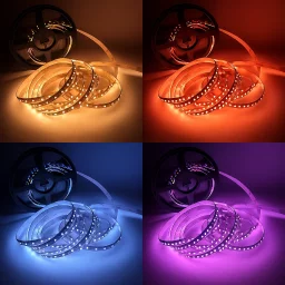 LED Streifen 24V - RGB & warmweiß - Farbwechsel - steuerbar - dimmbar - nach Maß ab 12,5 cm bis 10 Meter