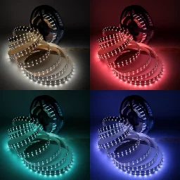 LED Streifen 24V 3-reihig - RGB & tageslichtweiß - mehrfarbig - steuerbar - dimmbar - nach Maß ab 10 cm bis 7,5 Meter