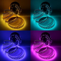 LED Streifen 24V 3-reihig - RGB & tageslichtweiß - mehrfarbig - steuerbar - dimmbar - nach Maß ab 10 cm bis 7,5 Meter