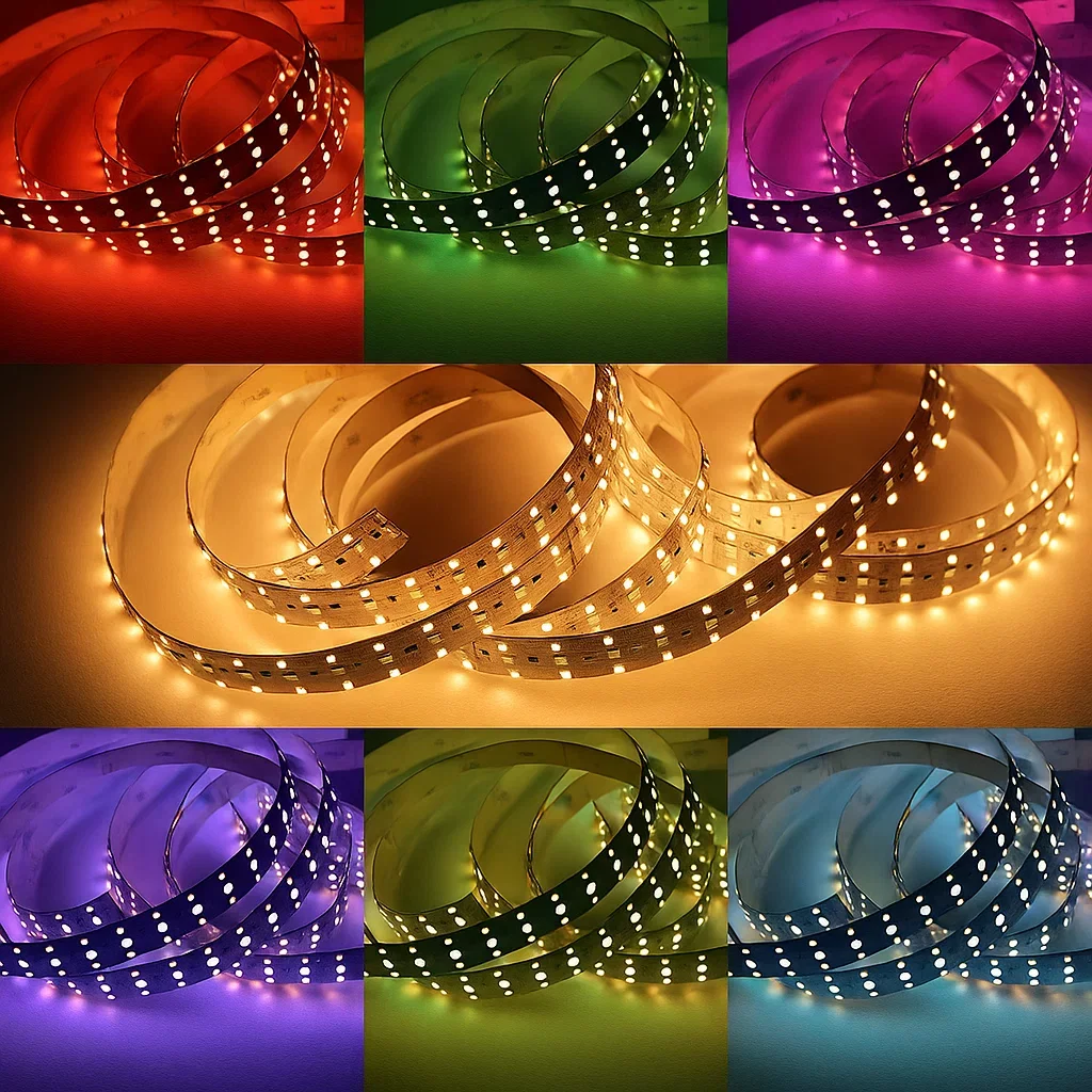 LED Streifen 24V 3-reihig - RGB & warmweiß - Fullcolor - steuerbar - dimmbar - nach Maß ab 10 cm bis 7,5 Meter