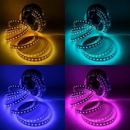 LED Streifen 24V 3-reihig - RGB & warmweiß - Fullcolor - steuerbar - dimmbar - nach Maß ab 10 cm bis 7,5 Meter