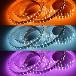 LED Streifen 24V 3-reihig - RGB & warmweiß - Fullcolor - steuerbar - dimmbar - nach Maß ab 10 cm bis 7,5 Meter