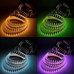 LED Streifen 24V 3-reihig - RGB & warmweiß - Fullcolor - steuerbar - dimmbar - nach Maß ab 10 cm bis 7,5 Meter