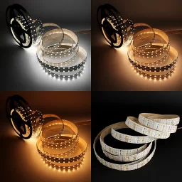 LED-Streifen 24V 3-reihig - RGB CCT - 5050 & 2835 LEDs - einstellbare Weißtöne - Dualweiß & Fullcolor - dimmbar - nach Maß ab 10 cm bis 5 Meter
