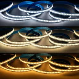 LED-Streifen 24V COB - RGB CCT - farbwechselnd - steuerbare Farbtemperatur - Dualweiß & Fullcolor - dimmbar - nach Maß ab 4,2 cm bis 5 Meter