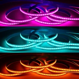 LED-Streifen 24V COB - RGB CCT - farbwechselnd - steuerbare Farbtemperatur - Dualweiß & Fullcolor - dimmbar - nach Maß ab 4,2 cm bis 5 Meter