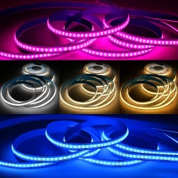 LED-Streifen 24V COB - RGB CCT - farbwechselnd - steuerbare Farbtemperatur - Dualweiß & Fullcolor - dimmbar - nach Maß ab 4,2 cm bis 5 Meter