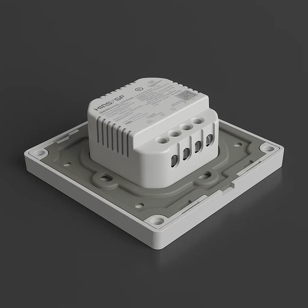 230V WLAN Einbaudimmer LED mit Bedienteil und Drehdimmerschalter, Phasenabschnitt für einfarbige 230V-LED-Streifen | 2.4GHz WIFI Support