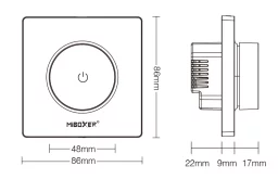 230V WLAN Einbaudimmer LED mit Bedienteil und Drehdimmerschalter, Phasenabschnitt für einfarbige 230V-LED-Streifen | 2.4GHz WIFI Support