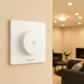 230V WLAN Einbaudimmer LED mit Bedienteil und Drehdimmerschalter, Phasenabschnitt für einfarbige 230V-LED-Streifen | 2.4GHz WIFI Support
