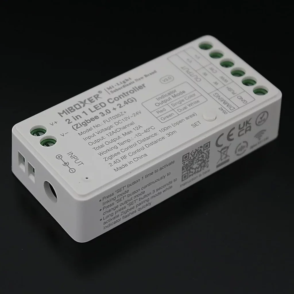 2 in 1 Single Color Dimmer (1-Kanal ) oder CCT Dual Color LED-Controller (2-Kanal) | ZigBee 3.0 & 2.4GHz | MiBoxer