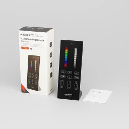 LED-Controller und 3-Zonen Stand-Fernbedienung - SET | für 24VDC RGB, RGBW und RGB+CCT LED-Streifen | 2.4GHz MiBoxer