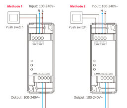 230V TRIAC LED-Dimmer bis 500Watt & Funk Push-Taster im SET