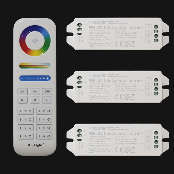 3 Zonen ( 3 Controller & 1 Fernbedienung )