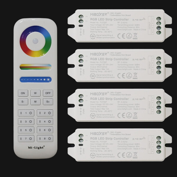 4 Zonen ( 4 Controller & 1 Fernbedienung )