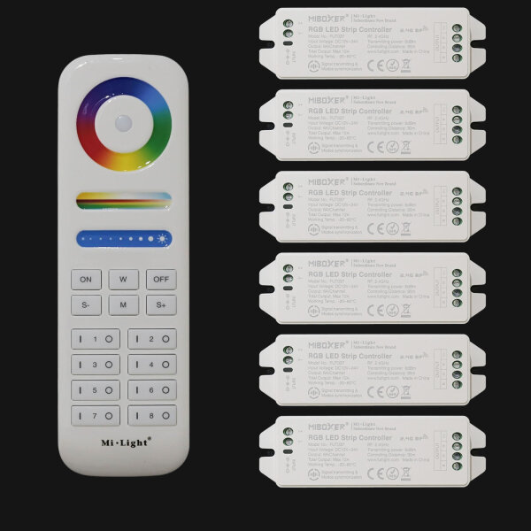 6 Zonen ( 6 Controller & 1 Fernbedienung )